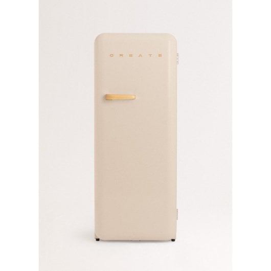 Create Fridge Retro Frigorífico De Estilo Retro Una Puerta 281L E Beige