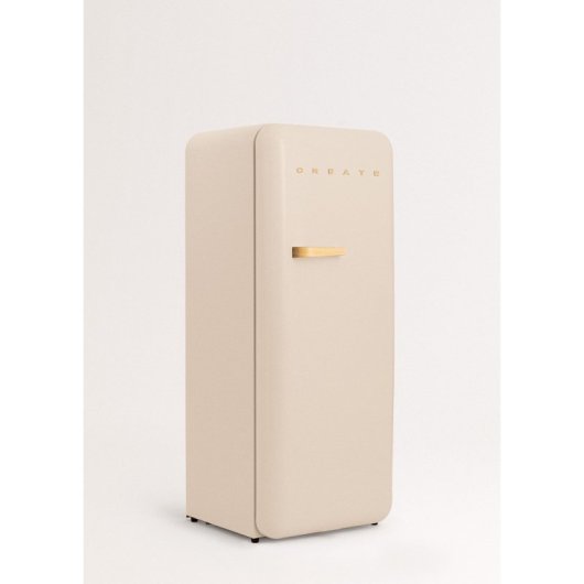 Create Fridge Retro Frigorífico De Estilo Retro Una Puerta 281L E Beige