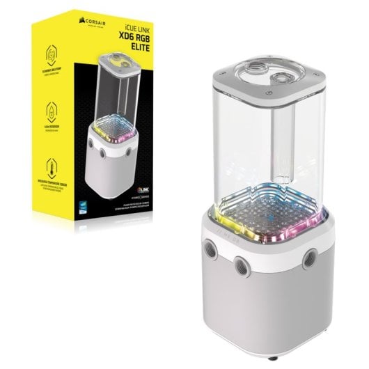 Corsair iCUE LINK XD6 RGB ELITE Pumpen- und Reservoir-Paket für Flüssigkeitskühlung, Weiß