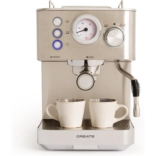 Create Thera Classic Cafetera Express Vaporizador 20 Bares Inox