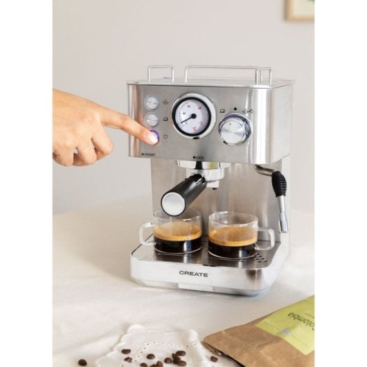 Create Thera Classic Cafetera Express Vaporizador 20 Bares Inox