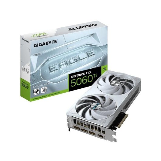 Carte Graphique Gigabyte GeForce RTX 5060 Ti EAGLE OC ICE 8GB GDDR7 Reflex 2 RTX AI DLSS4