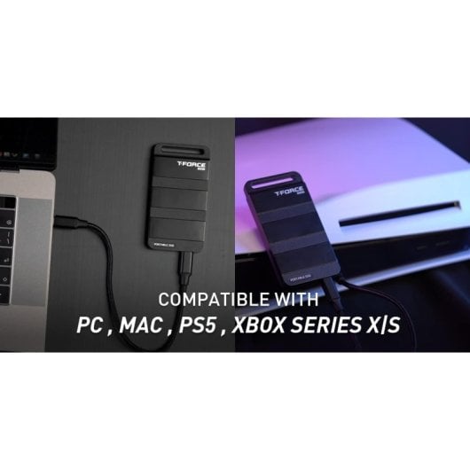 Team Group T-FORCE M200 4 TB externe SSD-Festplatte 2000 MB/s USB-C 3.2 Schwarz