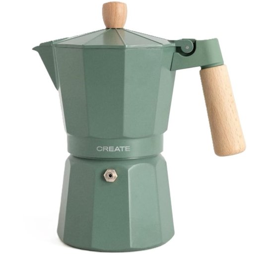 Creatre Thera Moka Retro Cafetera Italiana 450ml Verde