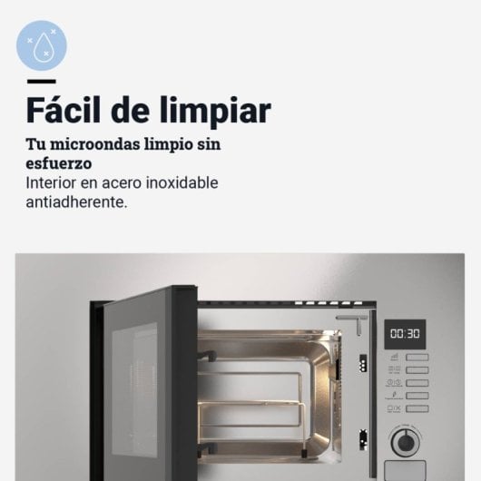 Universal Blue Speedybake Plus 6120W Microondas Integrable Con Grill 20 Litros Inox