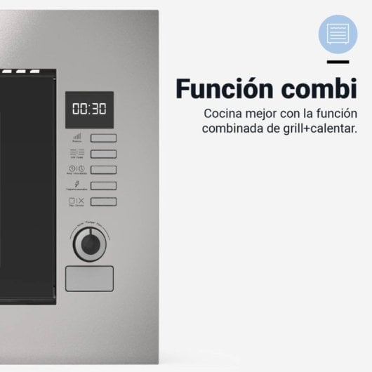 Universal Blue Speedybake Plus 6120W Microondas Integrable Con Grill 20 Litros Inox