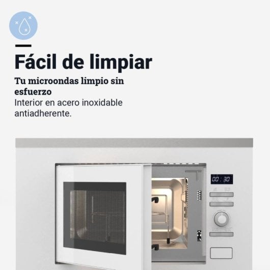 Universal Blue Speedybake Plus 6120W Microondas Integrable Con Grill 20 Litros Blanco