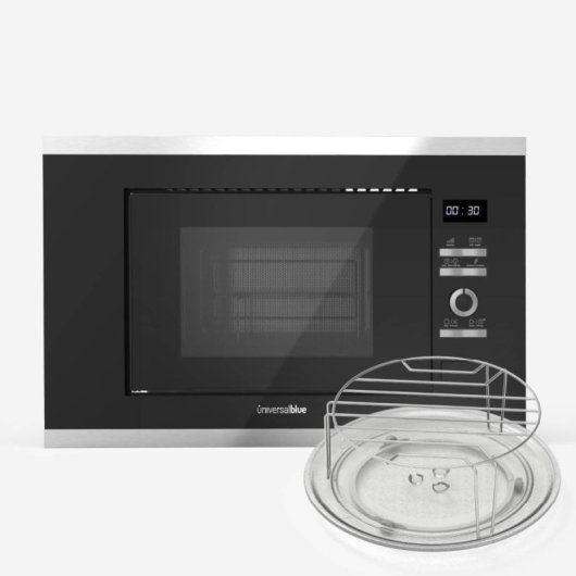 Universal Blue Speedybake Plus 6120B Microondas Integrable Con Grill 20 Litros Negro