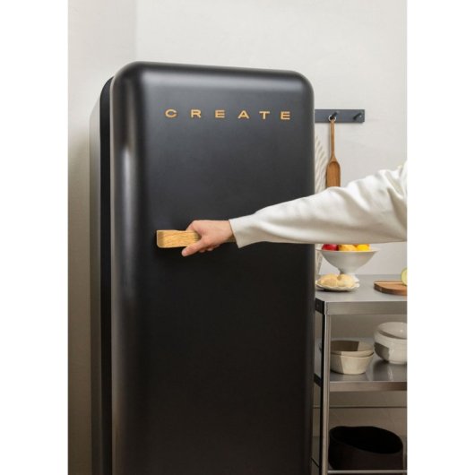 Create Fridge Retro Frigorífico De Estilo Retro Una Puerta 281L D Negro