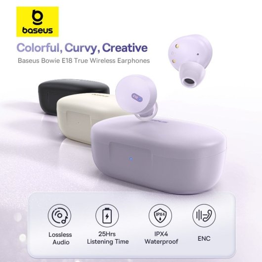 Baseus Pack Auriculares Bowie E18 True Wireless + Baseus Airpow Lite Powerbank 10.000mAh 15W + Cable