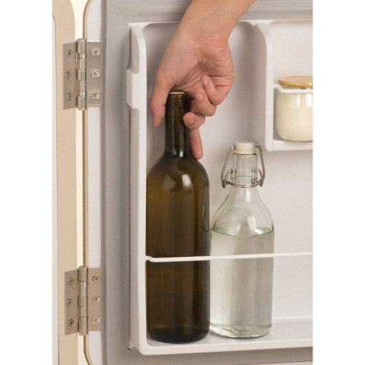 Crreate Fridge Retro Mini Frigorífico De Estilo Retro 48L F Beige
