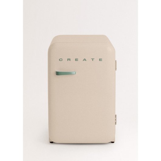 Create Fridge Retro Mini Frigorífico De Estilo Retro 107L F Beige