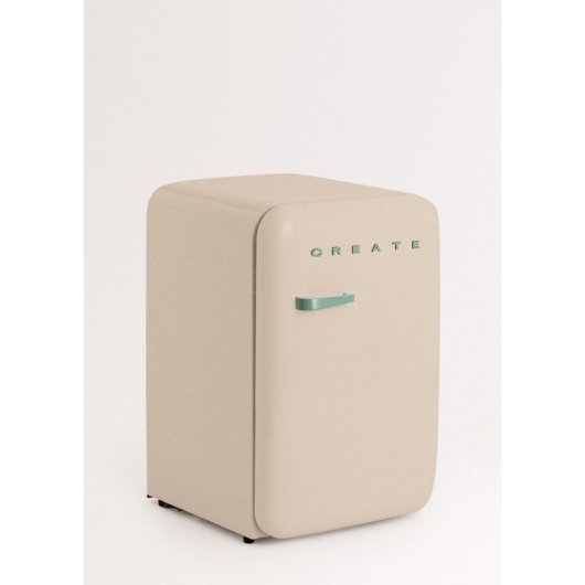 Create Fridge Retro Mini Frigorífico De Estilo Retro 107L F Beige
