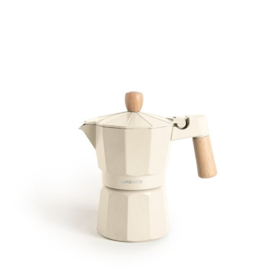 Create Thera Moka Retro Cafetera Italiana Blanco