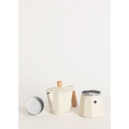 Create Thera Moka Retro Cafetera Italiana Blanco