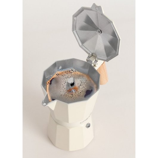 Create Thera Moka Retro Cafetera Italiana Blanco