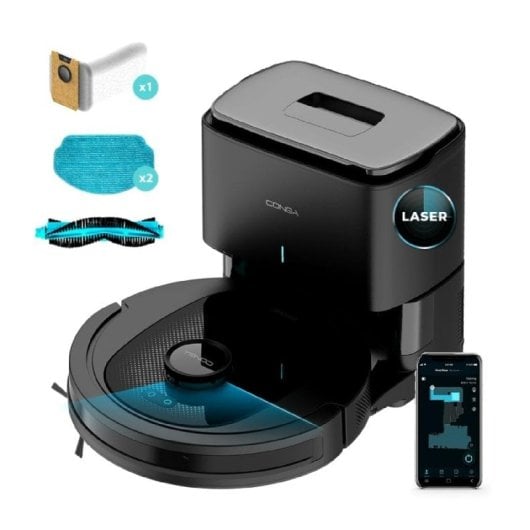 Cecotec Conga 7490 Ultimate Home X-Treme Robot Aspirador Autovaciado 4 en 1 + Pack 5 Bolsas 3L
