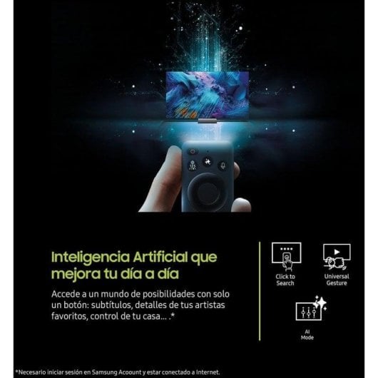 TV Samsung QLED TQ50Q7FAAUXXC 50" 4K UltraHD 50Hz Smart TV Tizen HDR10+ Quantum Dot