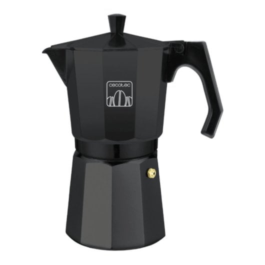 Cafetière italienne Cecotec Mokclassic 600 noire, 6 tasses, 300 ml, aluminium, induction, compatible lave-vaisselle