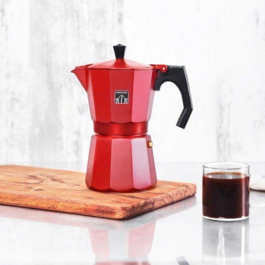 Italienischer Espressokocher Cecotec Mokclassic 900 Red 550 ml 9 Tassen Edelstahlfilter