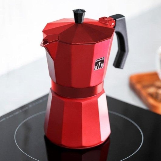 Italienischer Espressokocher Cecotec Mokclassic 900 Red 550 ml 9 Tassen Edelstahlfilter
