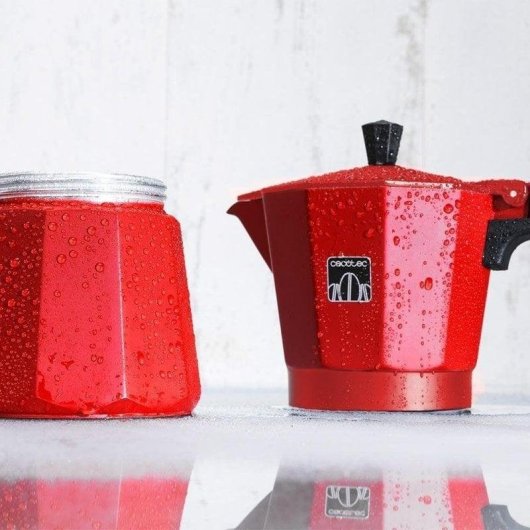 Italienischer Espressokocher Cecotec Mokclassic 900 Red 550 ml 9 Tassen Edelstahlfilter