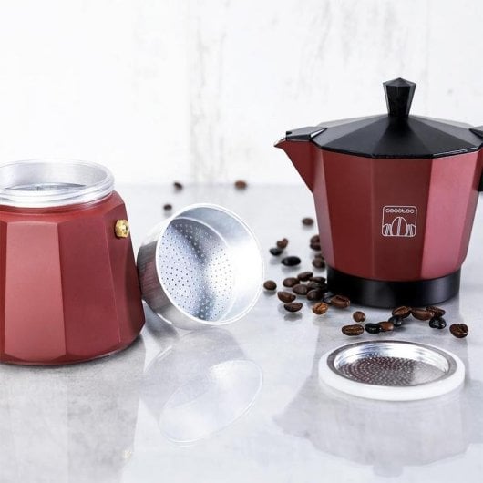 Cafetiere Italienne Cecotec Cumbia Mokclassic 1200 Garnet 775 ml Filtre Acier Ergonomique