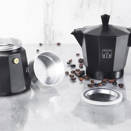 Cafetière italienne Cecotec Mokclassic 1200 noire 12 tasses 0,6 L Induction Aluminium