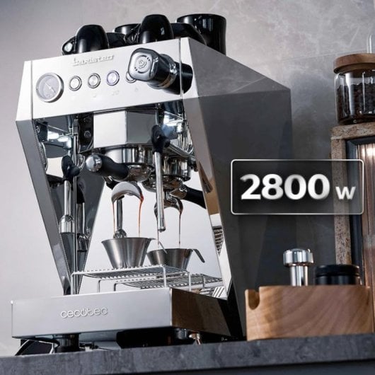 Cafetera Profesional Cecotec Baristeo Brava 2,5 L 15 bares doble caldera 4 vaporizadores