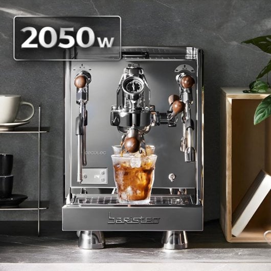 Cafeteira profissional Cecotec Baristeo Iconic 1,7L com 15 barras, controlo PID e E61