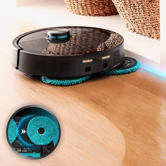 Robot Aspirador Cecotec Conga 16090 AI SpinArm Home&Wash con base autovaciado y mopas giratorias