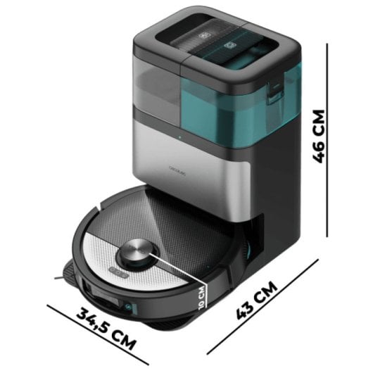 Robot Aspirador Cecotec Conga 16090 AI SpinArm Home&Wash con base autovaciado y mopas giratorias