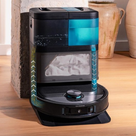 Robot Aspirador Cecotec Conga 16090 AI SpinArm Home&Wash con base autovaciado y mopas giratorias