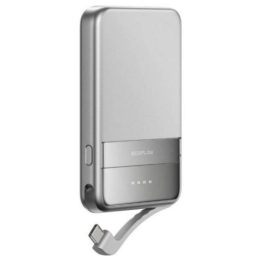 EcoFlow RAPID Powerbank Magnético 5000mAh PD3.0 30W/Qi2 15W USB-C Plateado