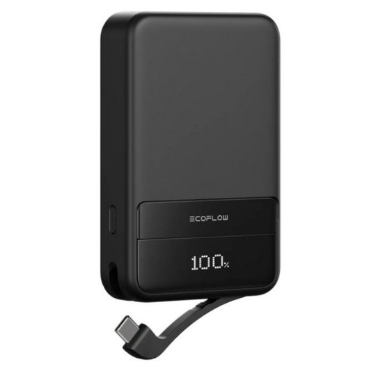EcoFlow RAPID Powerbank Magnético 10.000mAh PD3.0 65W/Qi2 15W USB-C Negro