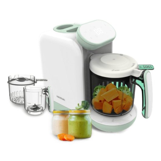 Robot de cocina Cecotec Nana BabyCare FoodProcessor multifunción con control táctil y esterilización