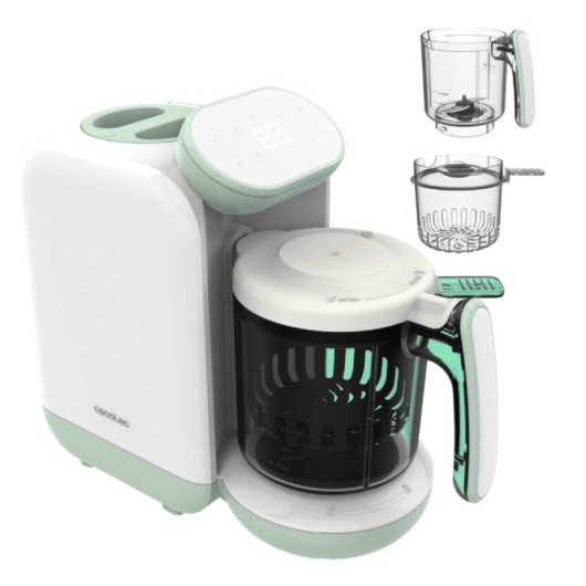 Robot de cocina Cecotec Nana BabyCare FoodProcessor multifunción con control táctil y esterilización
