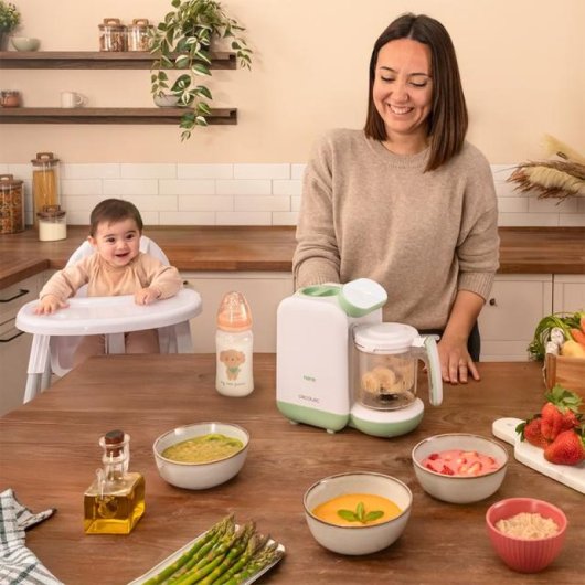 Robot de cocina Cecotec Nana BabyCare FoodProcessor multifunción con control táctil y esterilización