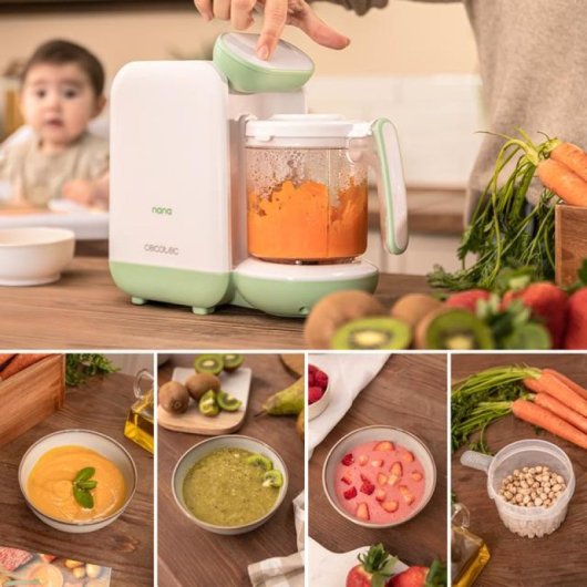 Robot de cocina Cecotec Nana BabyCare FoodProcessor multifunción con control táctil y esterilización