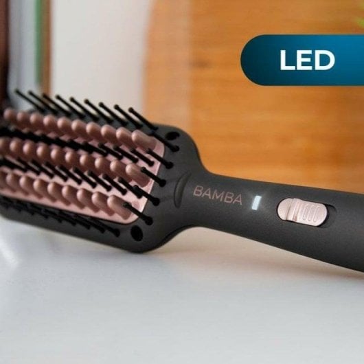 Cepillo alisador Cecotec Bamba InstantCare 400 Travel Brush cerámica turmalina 190º base 360° compacto