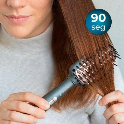 Cepillo alisador Cecotec Bamba InstantCare 400 Travel Brush cerámica turmalina 190º base 360° compacto