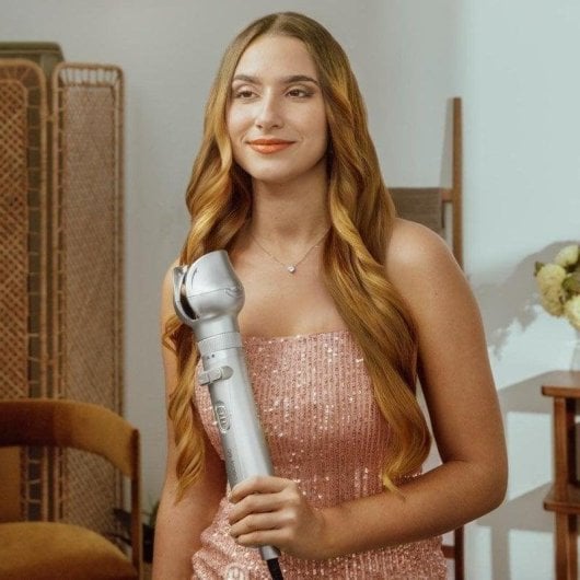 Modelador de Cabelo Automático Cecotec CeramicCare 6in1 Gyro Cerâmico 6 Acessórios 1100W Preto