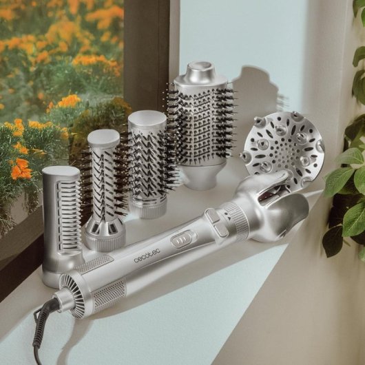 Cecotec CeramicCare 6in1 Gyro 1100W rotierende Airbrush mit 6 Keramikköpfen