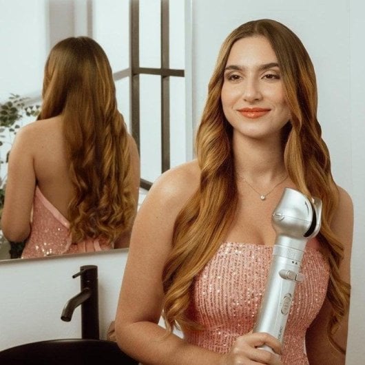 Modelador de Cabelo Automático Cecotec CeramicCare 6in1 Gyro Cerâmico 6 Acessórios 1100W Preto