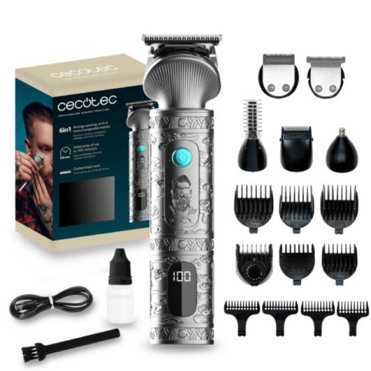 Multigroomer Cecotec PrecisionCare Samurai Profiling 6-in-1 170 min Edelstahlklinge Display