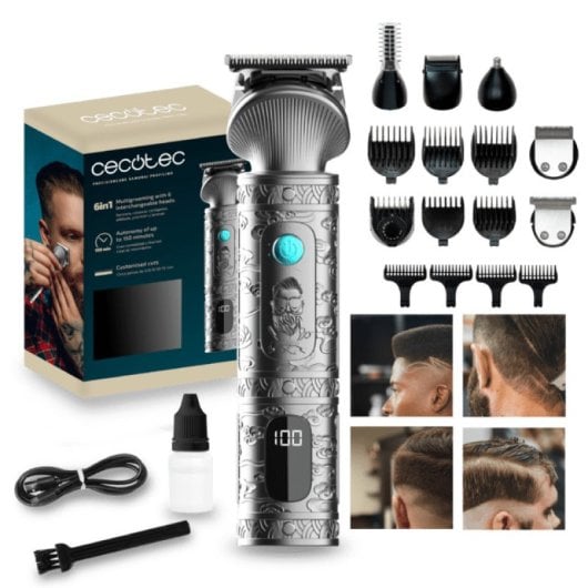 Multigroomer Cecotec PrecisionCare Samurai Profiling 6-in-1 170 min Edelstahlklinge Display
