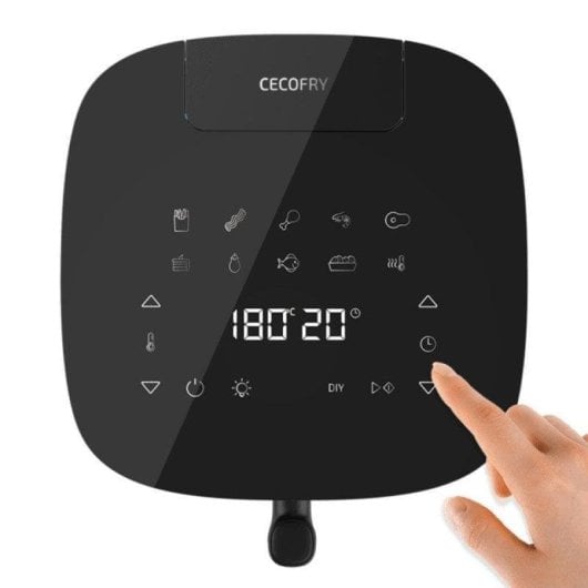 Fritadeira de Ar Cecotec Cecofry Neon 5000 5L Painel Táctil Luz Interior Auto-dosificador
