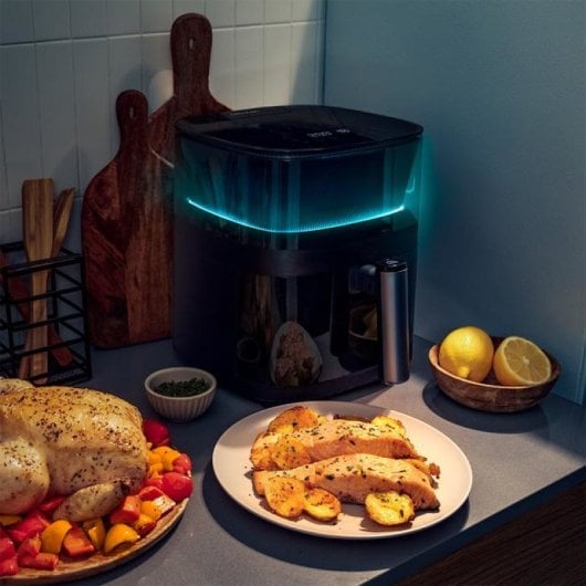 Cecotec Cecofry Neon 5000 5L Heißluftfritteuse Automatische Wasserdosierung 10 Menüs Innenbeleuchtung