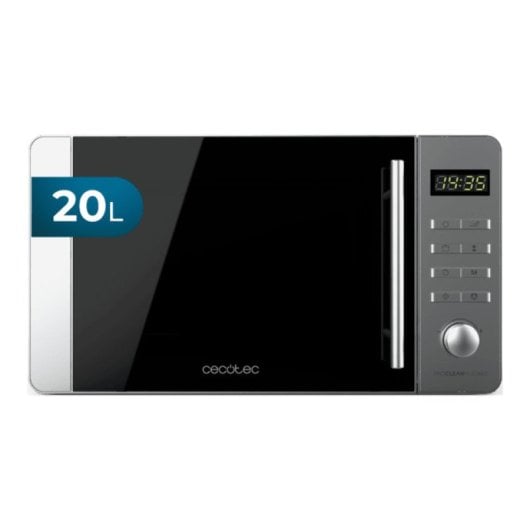 Microondas Cecotec Proclean 5010 Flatbed 20L Inox Cavidad Plana 700W 8 Programas Cerámica