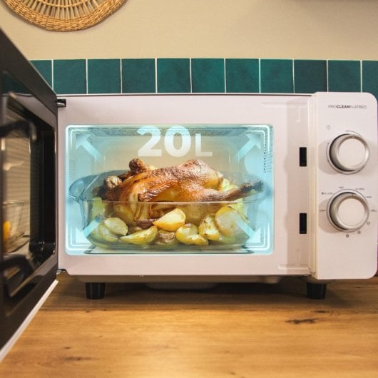 Microondas Cecotec Proclean 3110 20 Litros 700W Grill 800W Tecnología 3DWave sin Plato